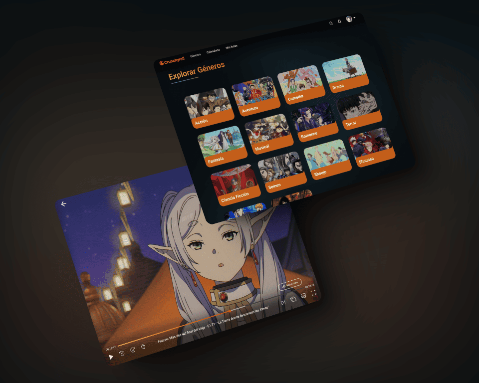 Otra versión del diseño inspirado en Crunchyroll